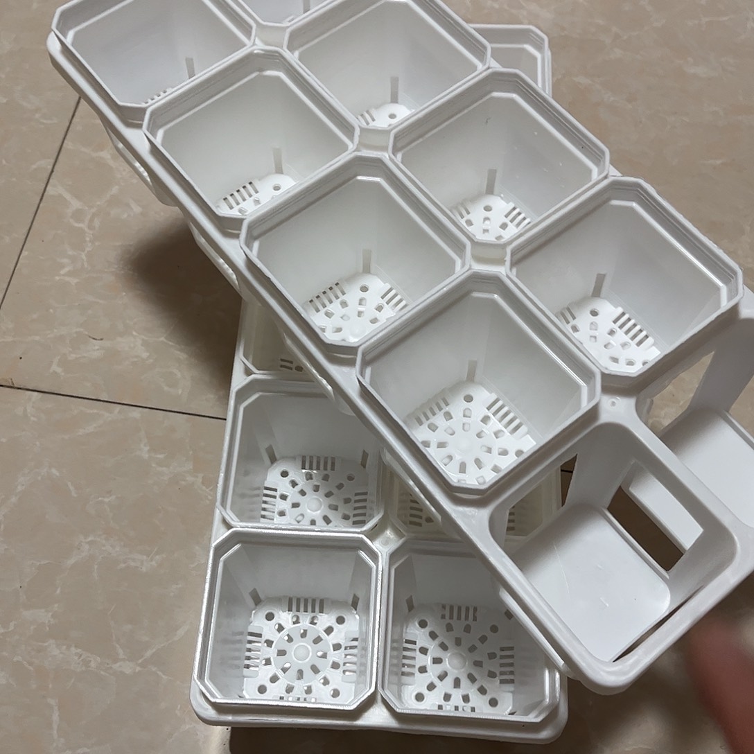 淡***尘中厚口7高7白盆20个盆带2拖架