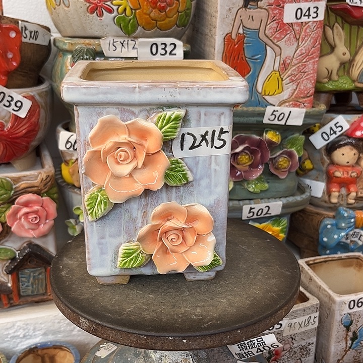 粗陶材质多肉花盆