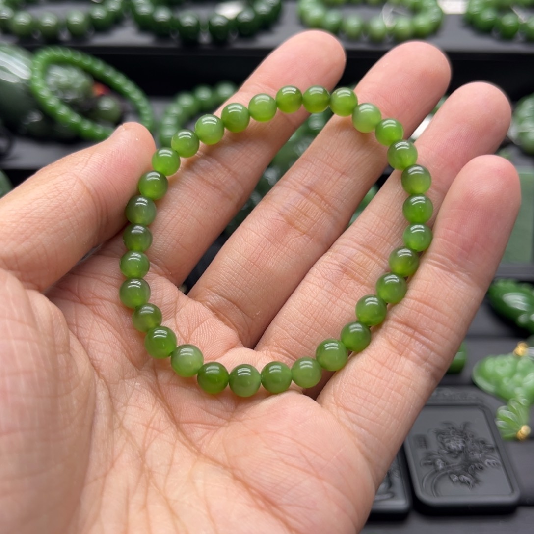 和田玉（碧玉）手链未镶嵌