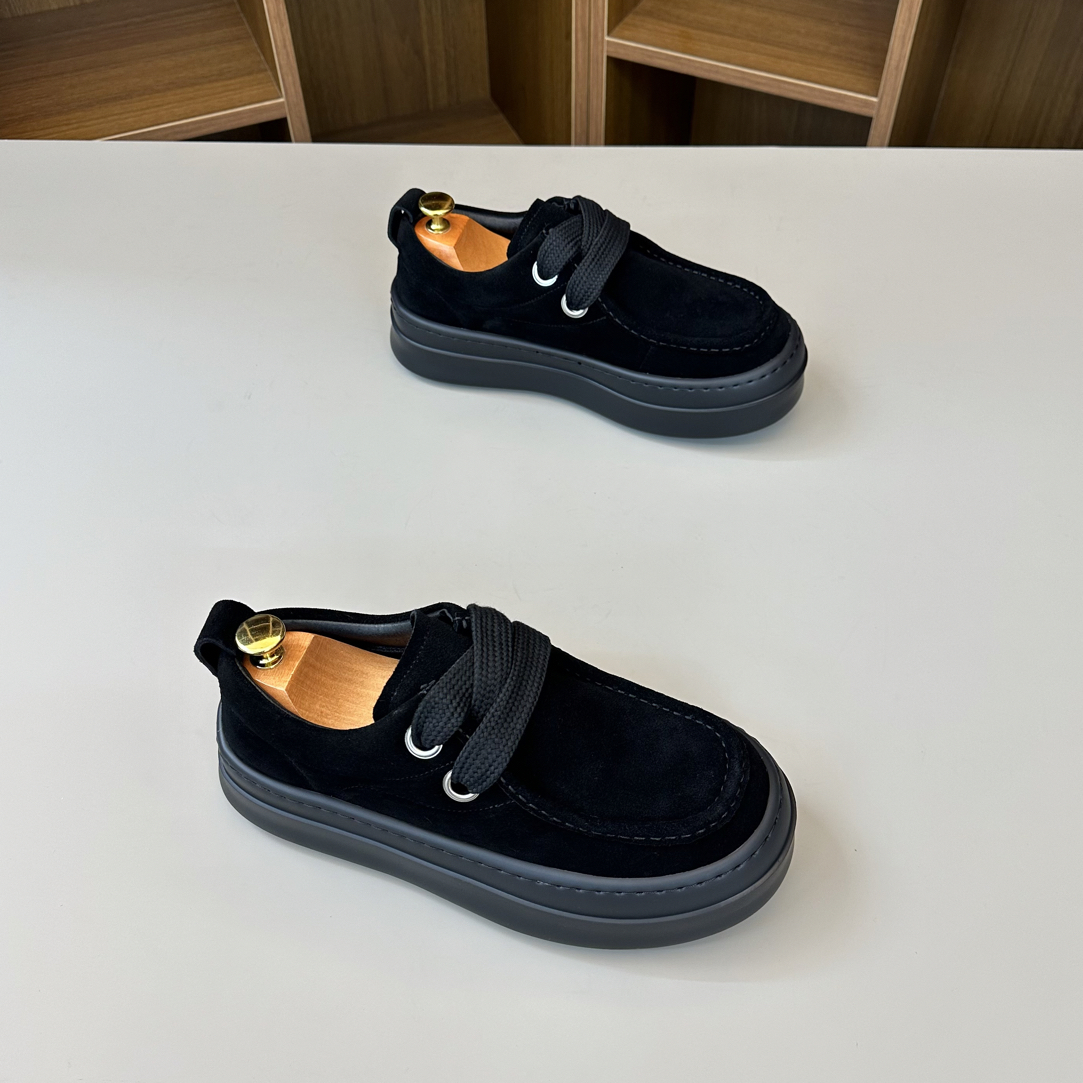 系带纯色磨砂皮休闲皮鞋秋季休闲男鞋休闲鞋黑色百搭