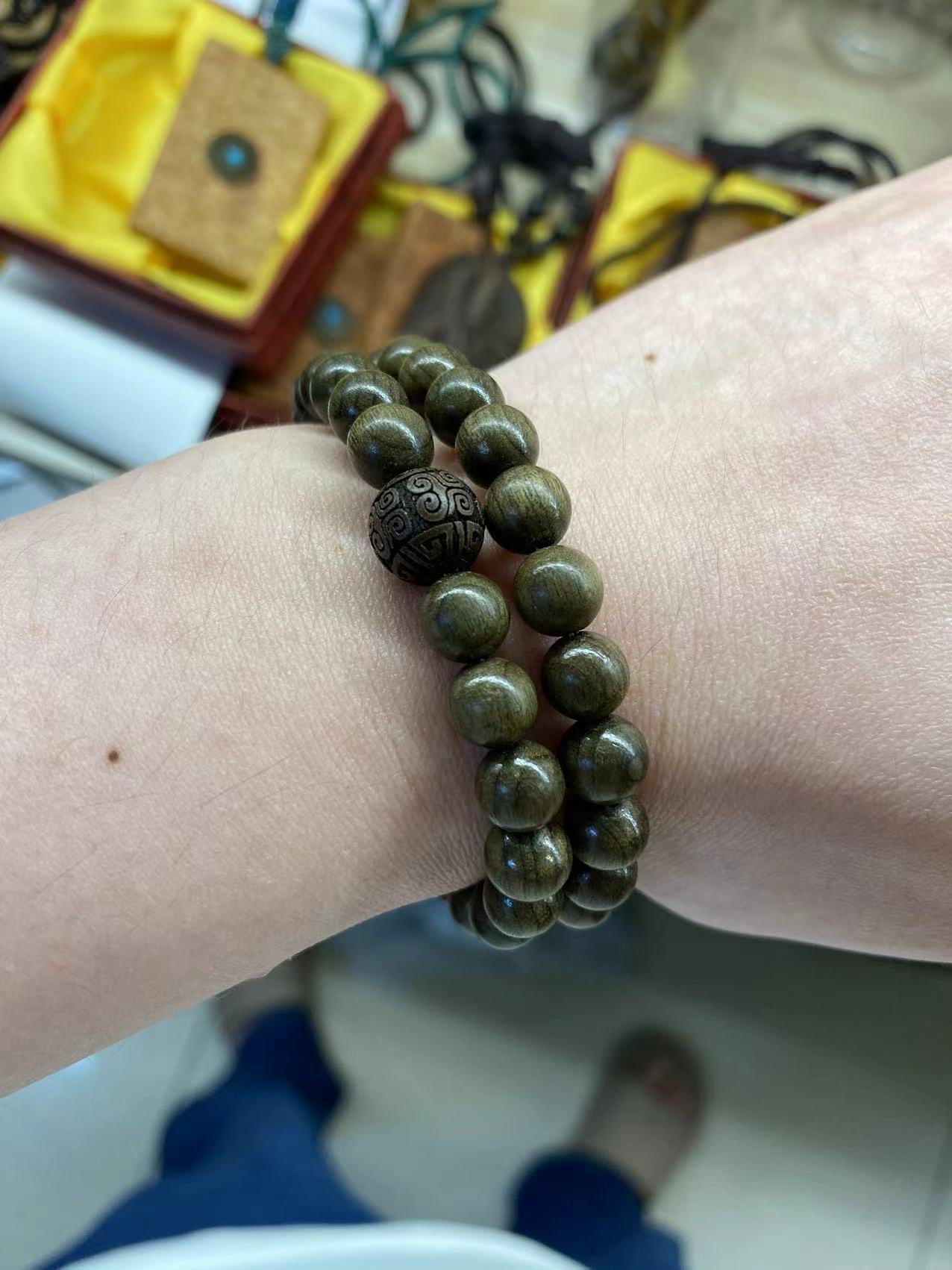 满金丝8mm设计款/老料金丝楠阴沉木/老料香味好满金丝！