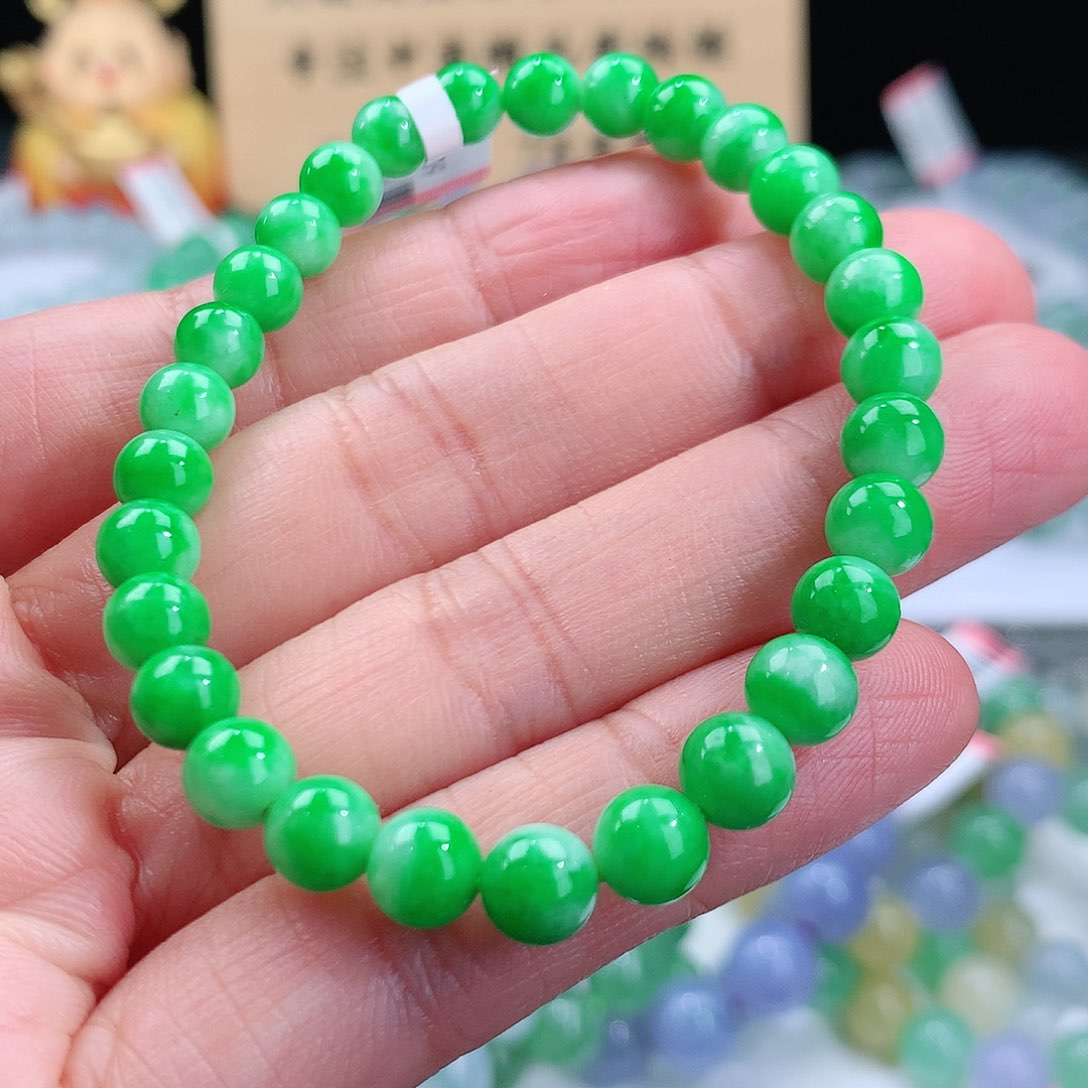 翡翠手链未镶嵌卡6.2mm