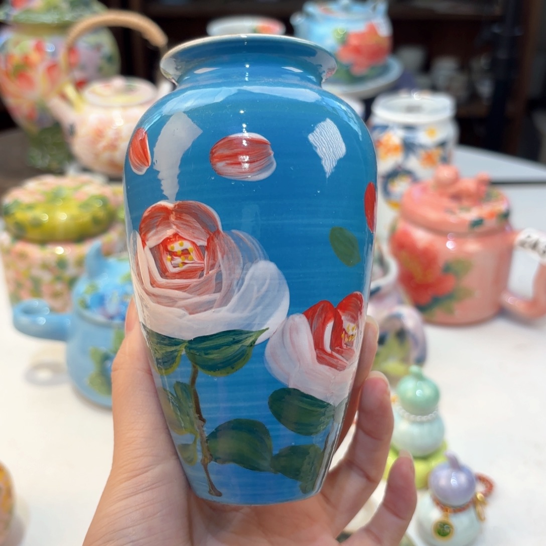 景德镇手绘高温釉下彩陶瓷茶具