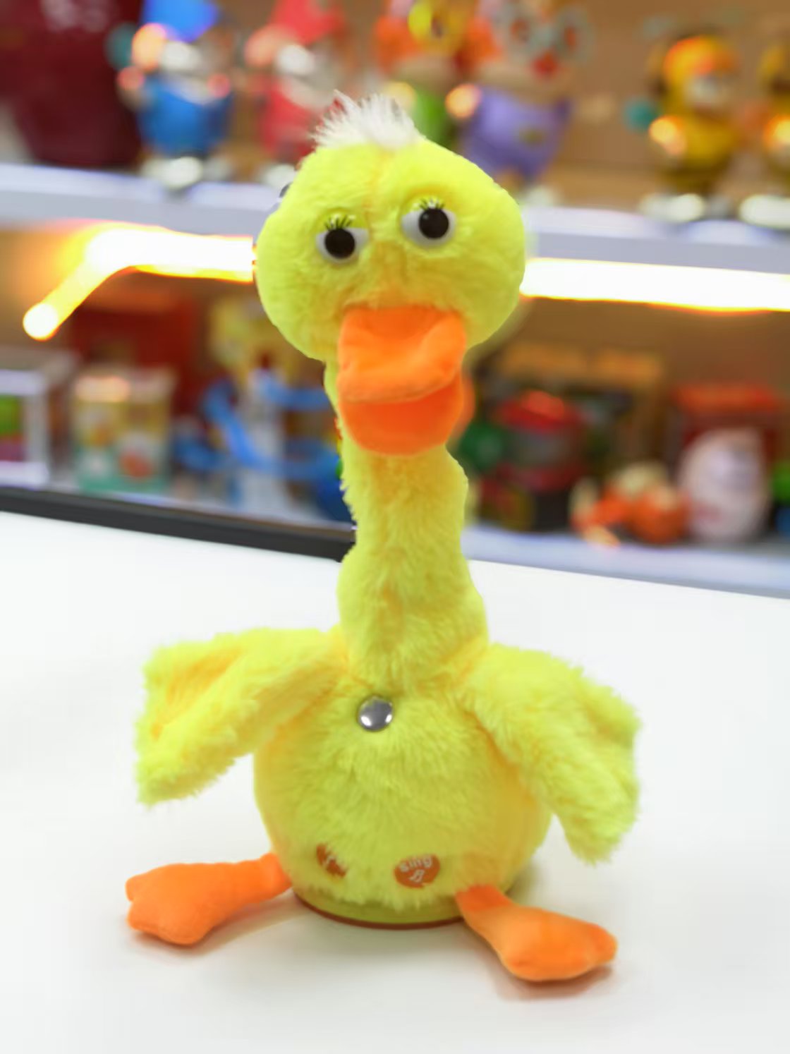 充电版】摇摆鸭学说话会唱歌感应互动可录音