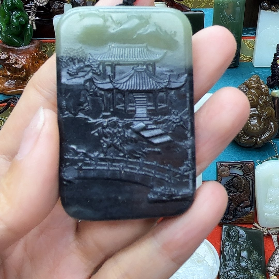 和田玉未镶嵌挂件