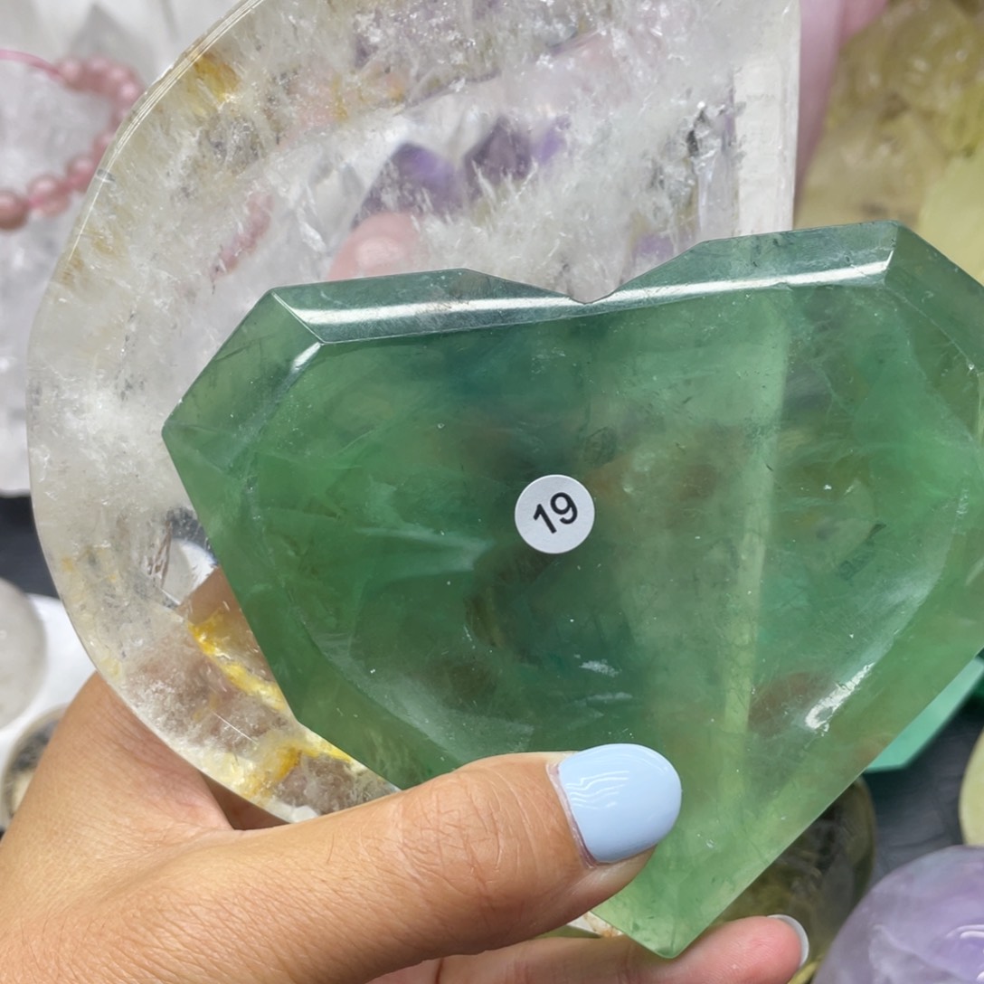 水晶珠宝半成品未镶嵌T***s19绿白水晶碗