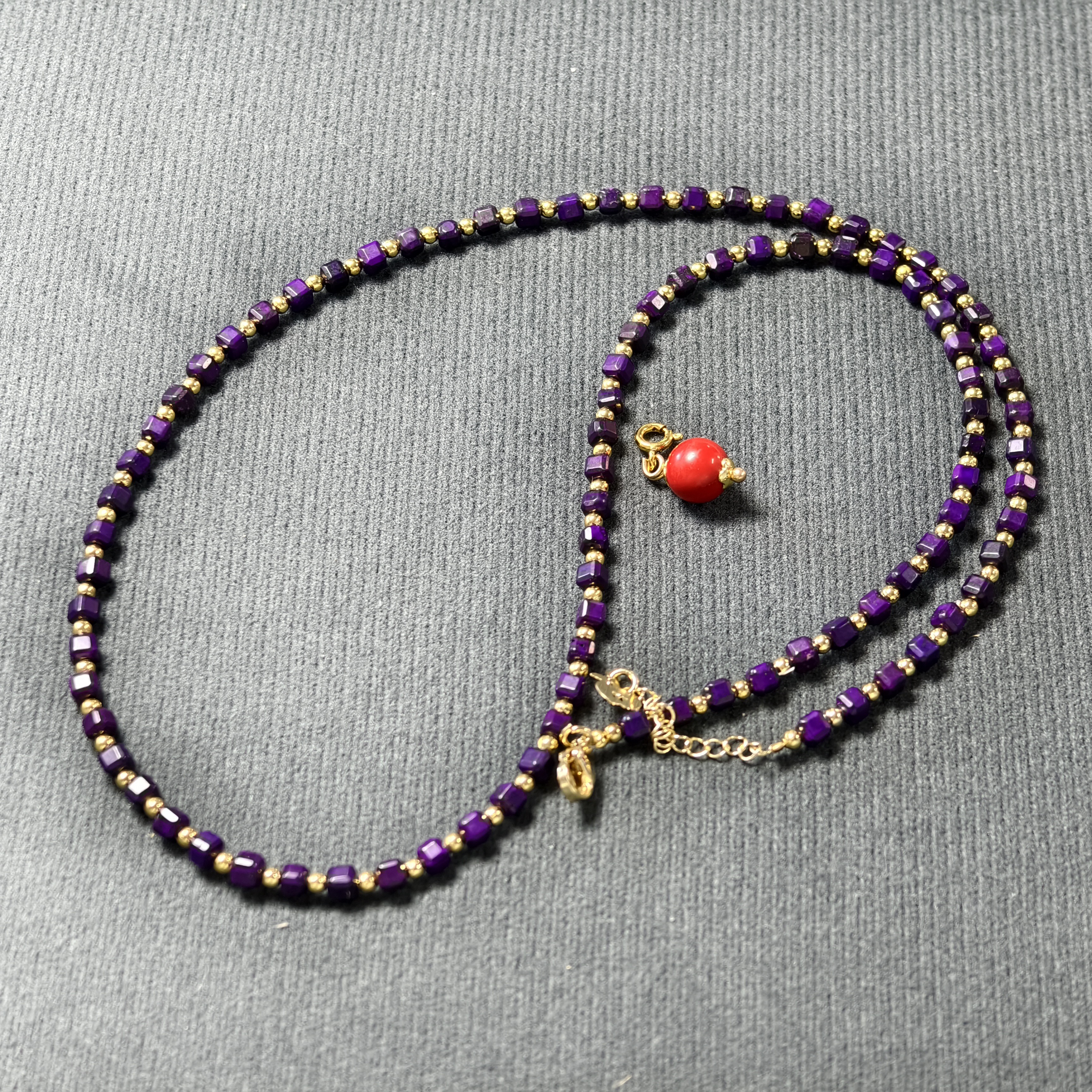   SJL紫方糖项链24-225