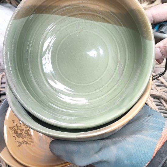 陶瓷粗瓷口径17.5x6.5粗瓷碗两支