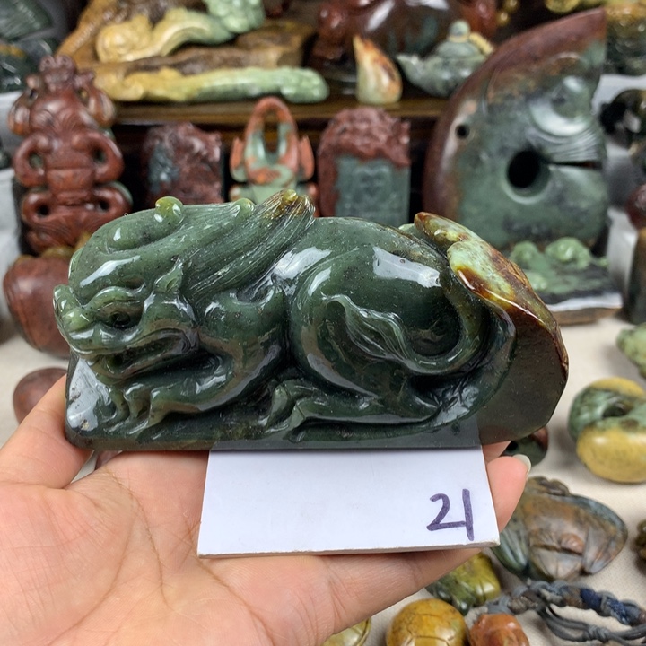 未镶嵌岫岩河磨玉（透闪石质玉）珠宝奇石