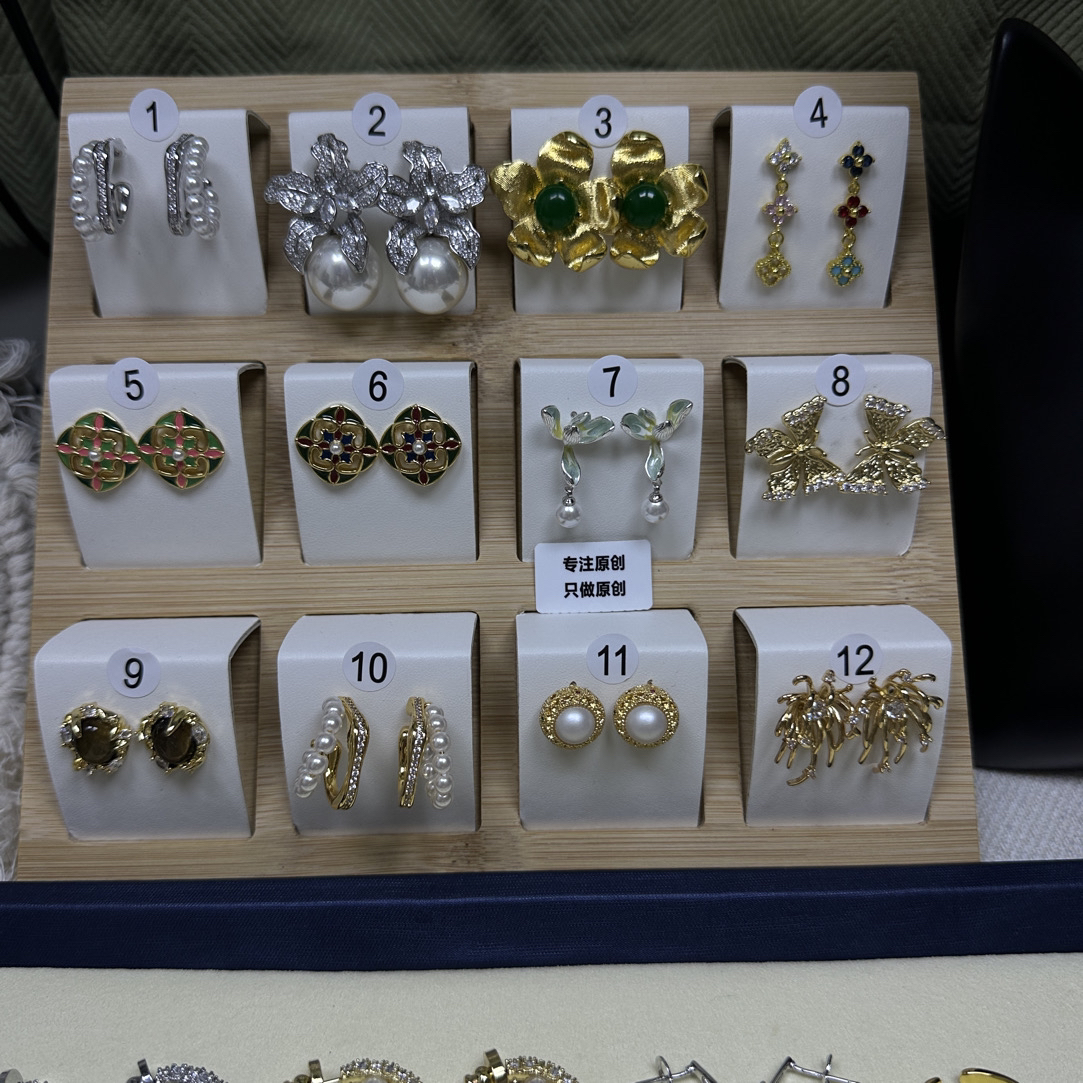 铁合金珐琅耳饰 孤品专拍编号50-100