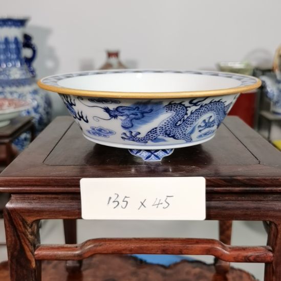 手工手绘釉盆大徳堂
