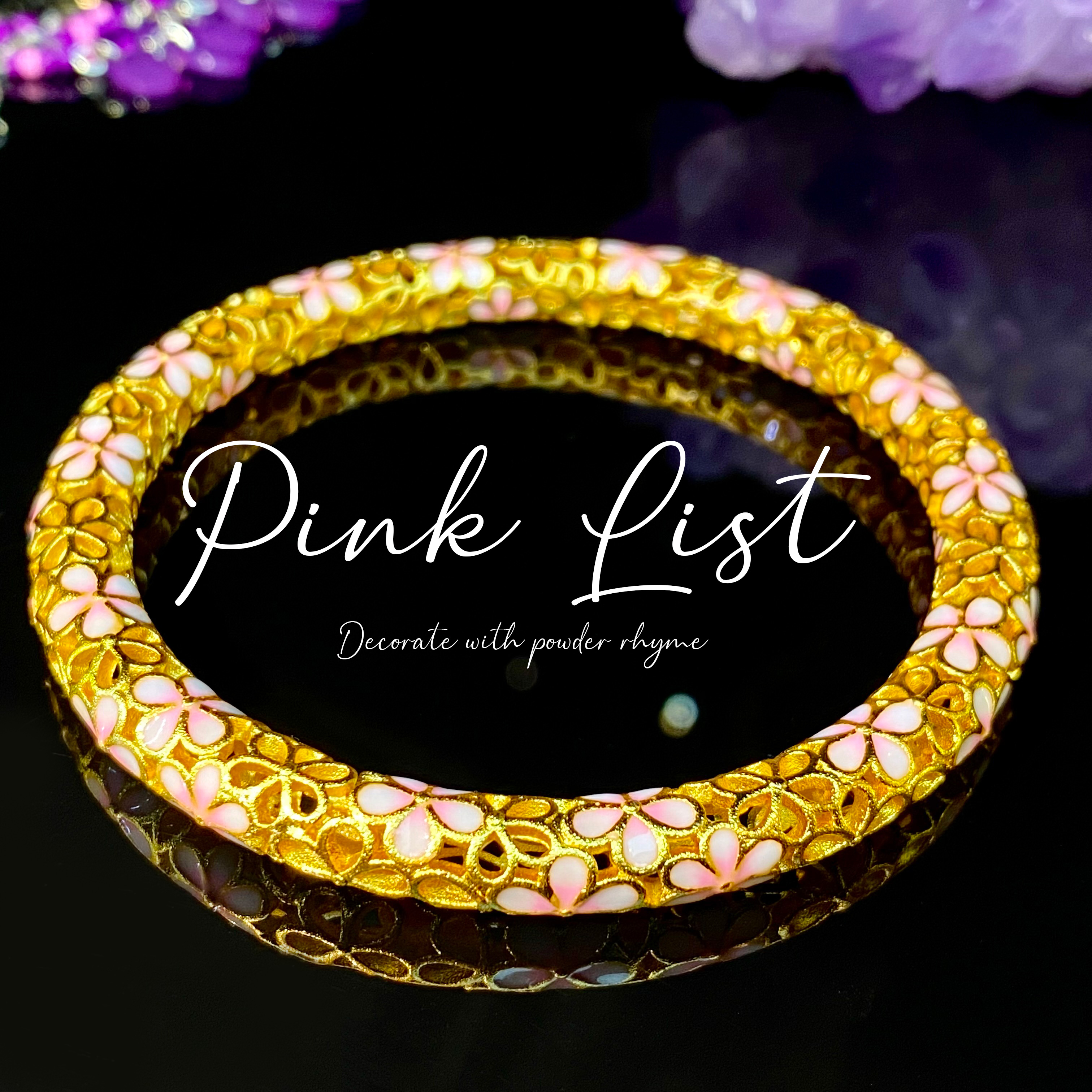 合金合成锆石手镯 镀k真金 迪拜撤柜款 轻奢花纹高定手镯A708