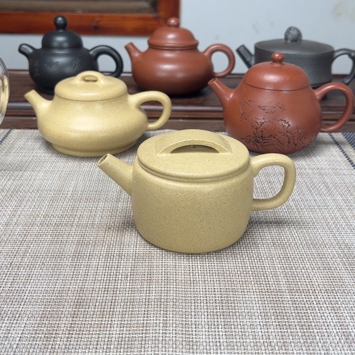 紫砂茶壶汉瓦本绿
