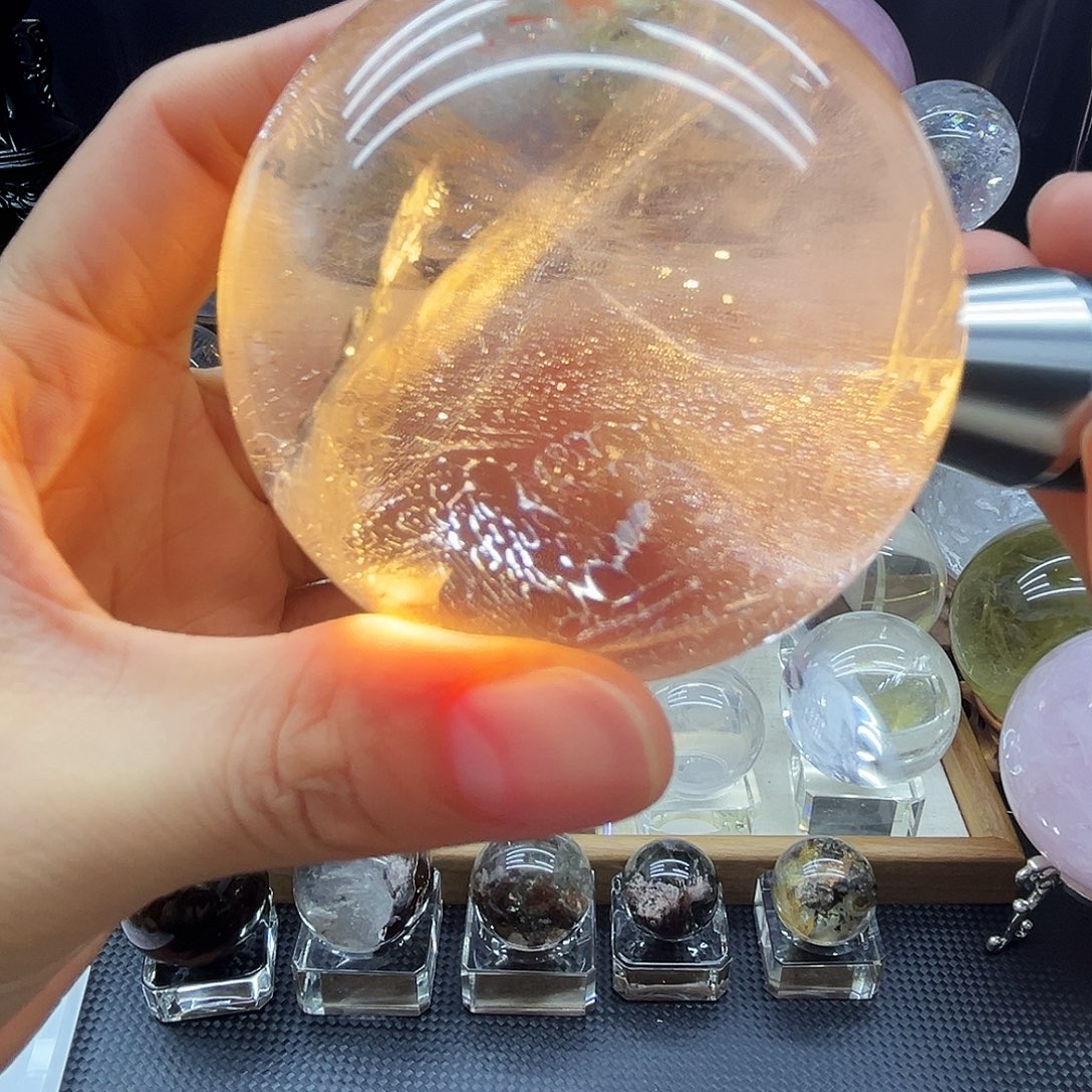 珠宝半成品未镶嵌水晶6.7公分