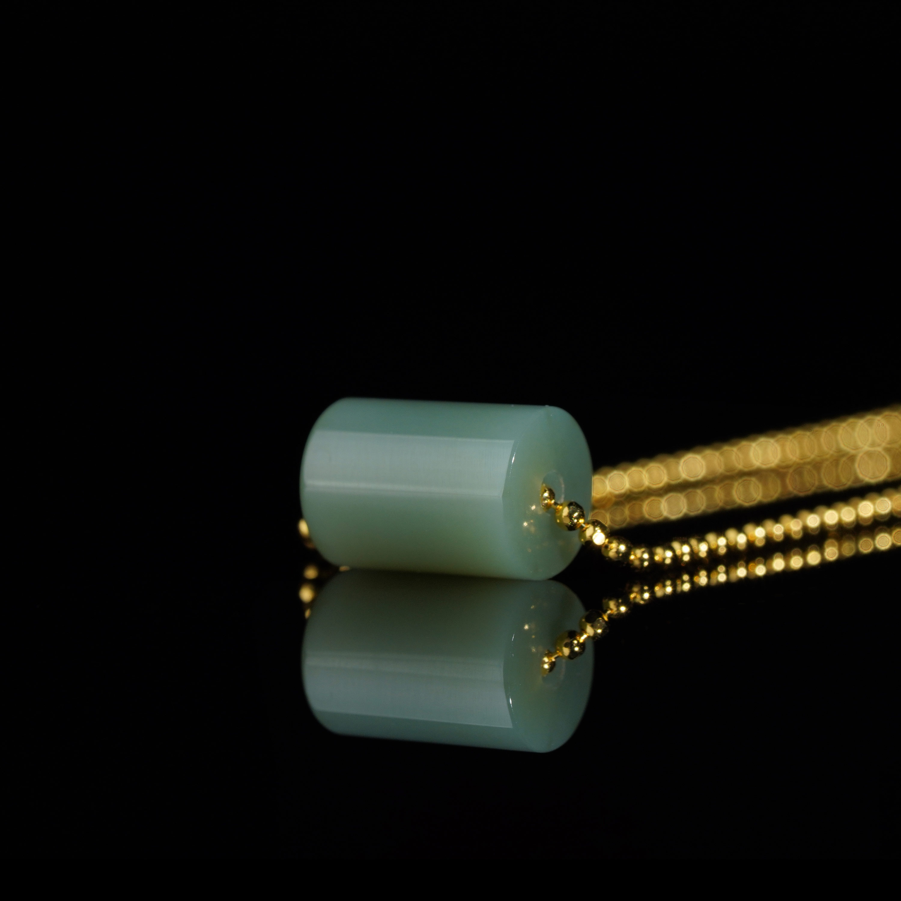 【鹿鸣】小惊喜｜和田玉碧玉粉青路路通吊坠 8*5.8mm 不含链  P168