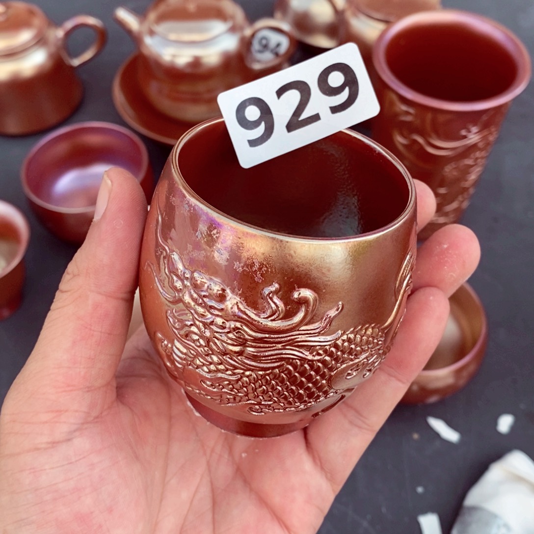 茶盏柴烧茶具套，第一天茶具