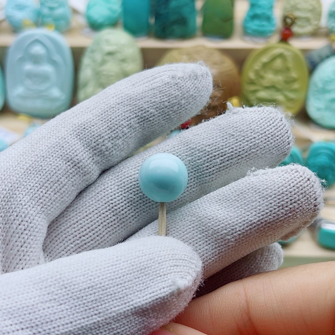 绿松石未镶嵌珠宝奇石12mm