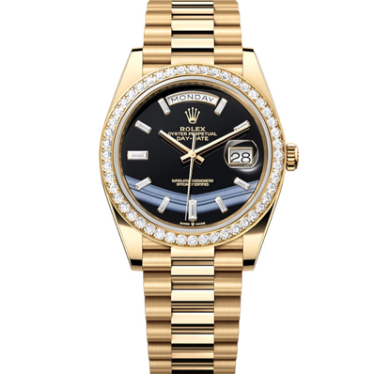 99新 Rolex/劳力士 劳力士带钻自动机械商务男士黑冰糖日志手表