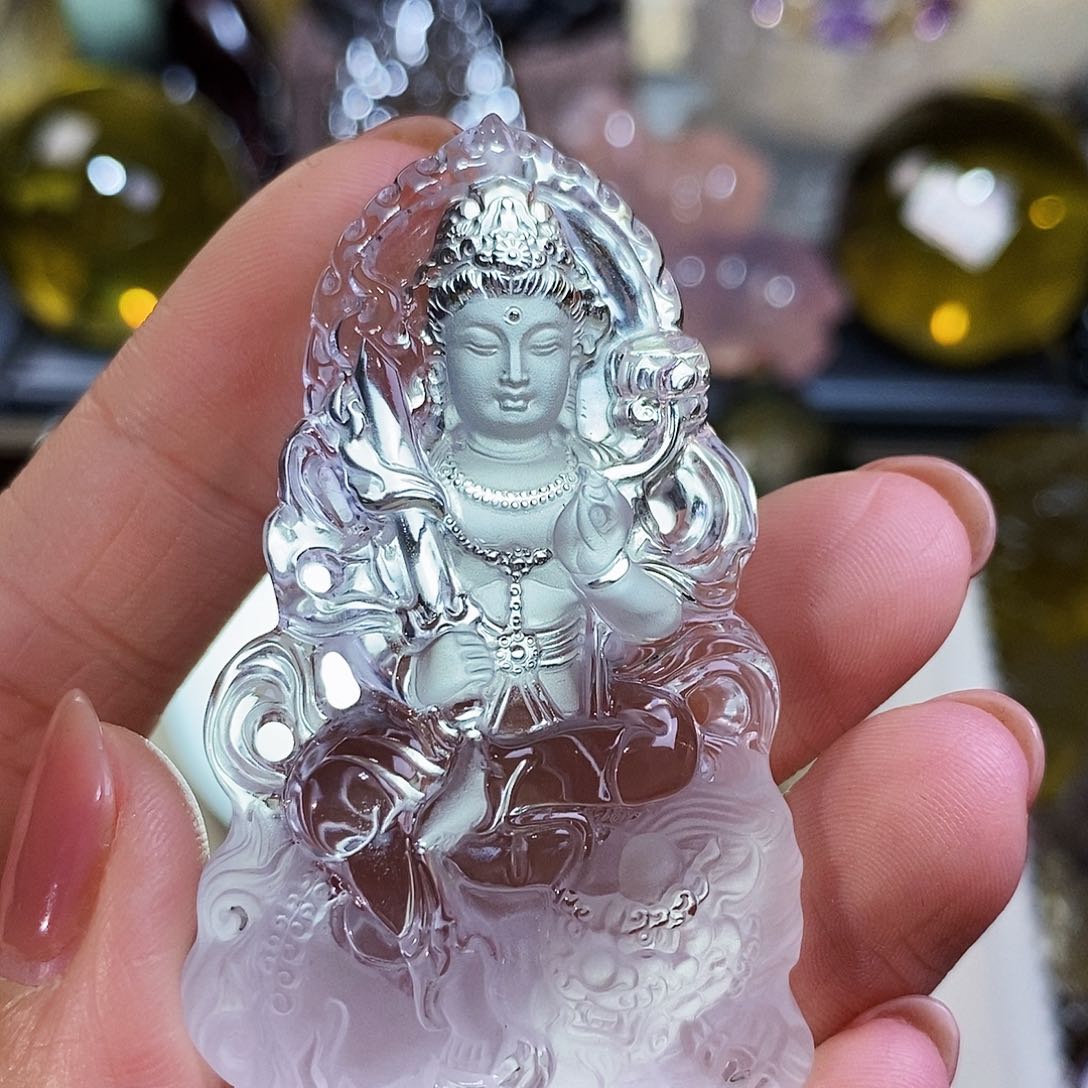 水晶天然水晶吊坠漂亮文化珠链未镶嵌用****3