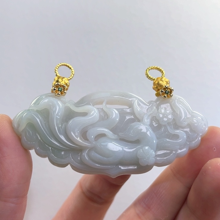 翡翠吊坠(赠链)未镶嵌代编织