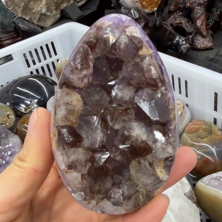 水晶珠宝半成品未镶嵌钛晶蛋