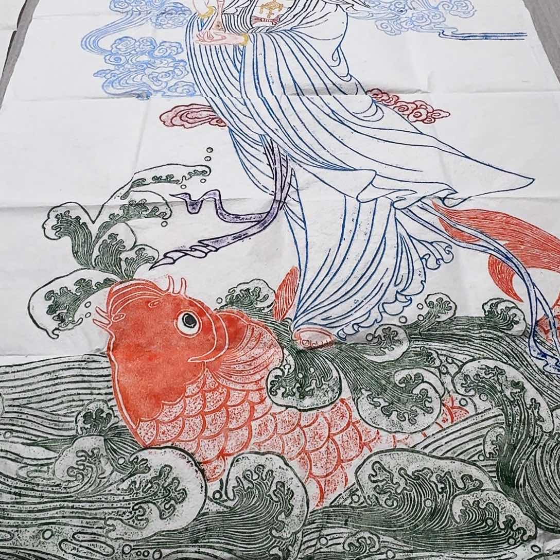 其他拓片用纸观音菩萨彩拓