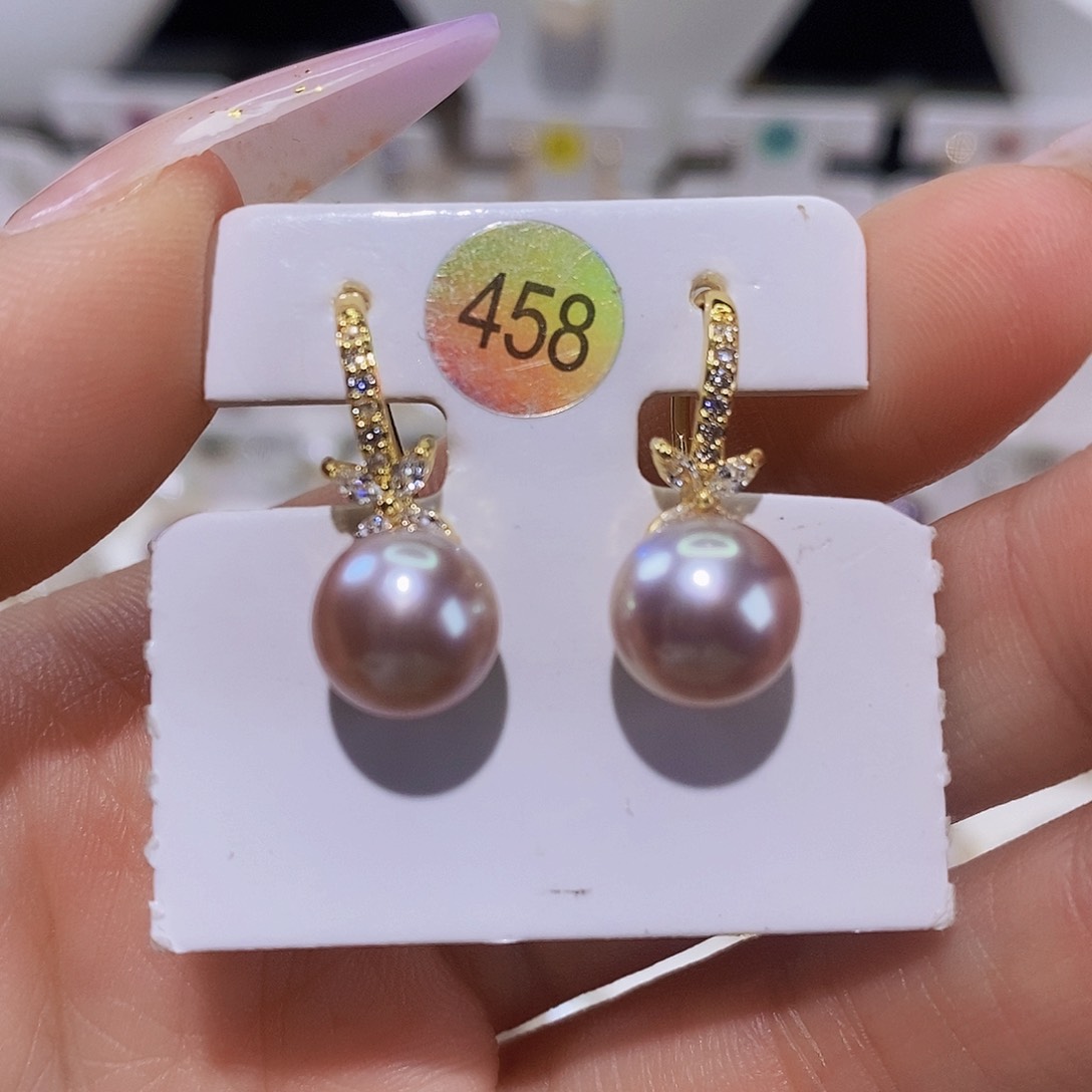 淡水珍珠耳饰合金