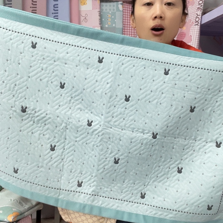 棉纱布特价绿色小兔头