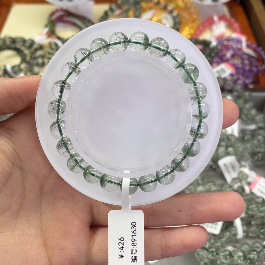 水晶手链未镶嵌绿幽灵8mm