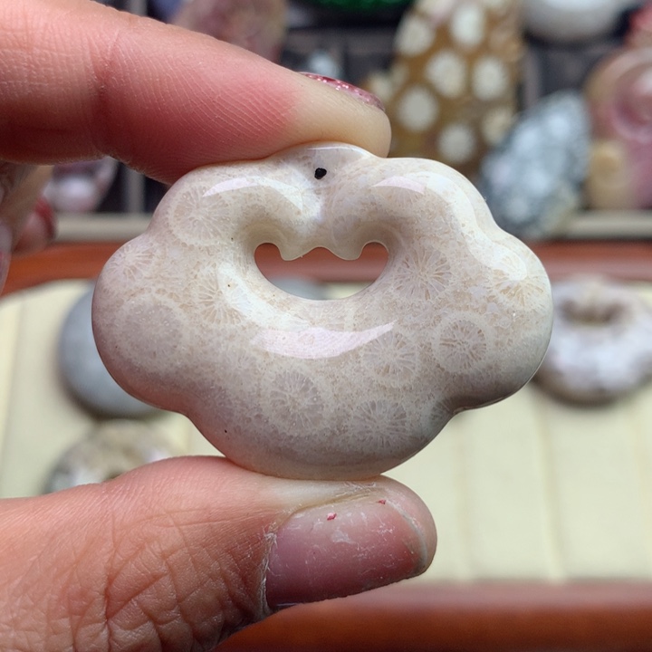 硅化珊瑚（珊瑚玉）颈饰未镶嵌