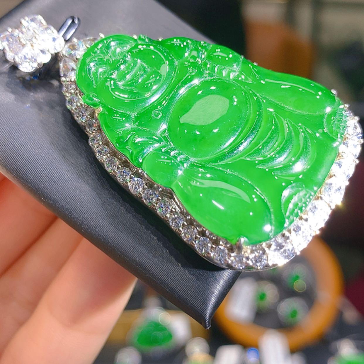 【闪购商品】翡翠银S925镶嵌颈饰8柒姐