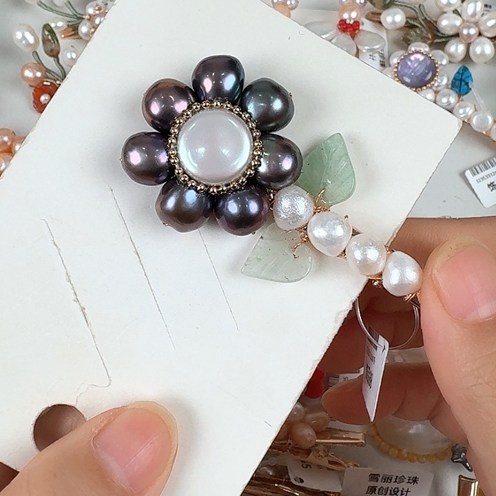 淡水珍珠发饰未镶嵌