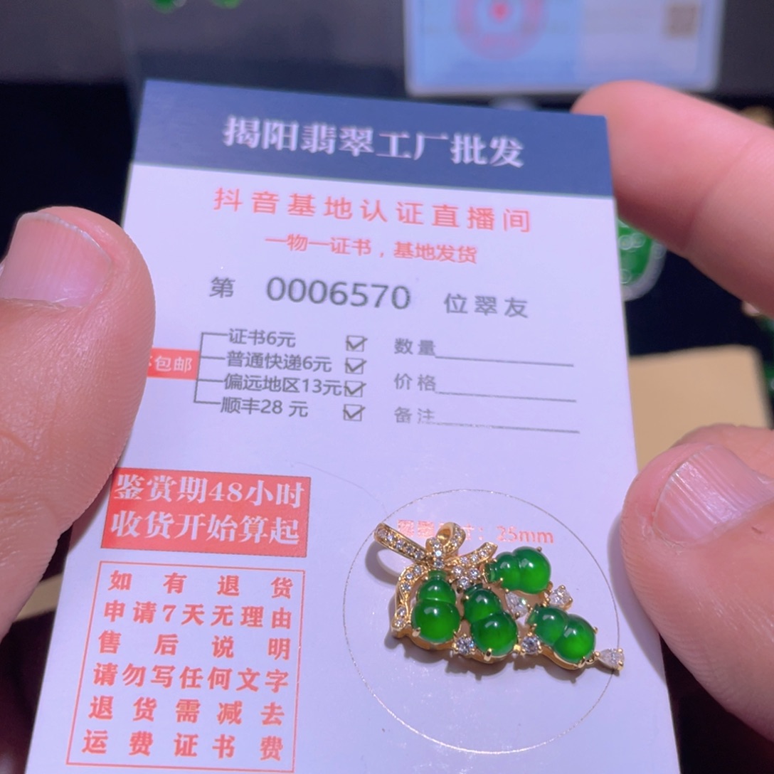 翡翠颈饰18K金镶嵌?*忘翡翠