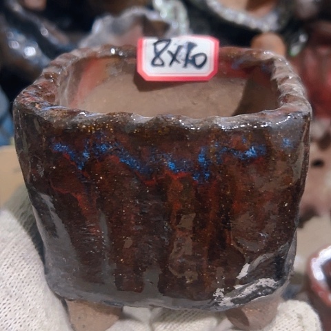 红陶粗陶花盆手工