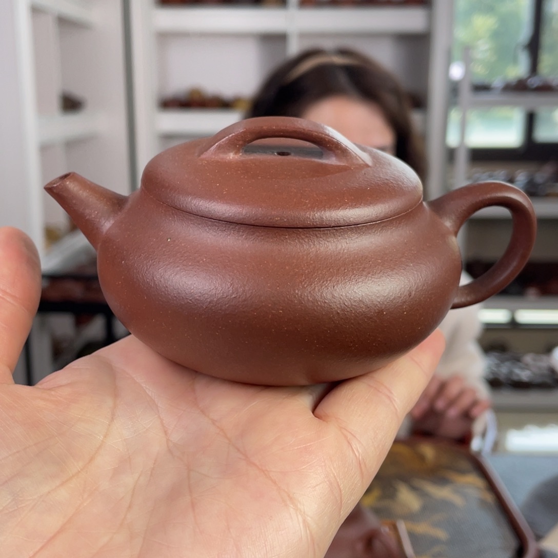 紫砂茶壶30目底槽清过桥扁腹200cc