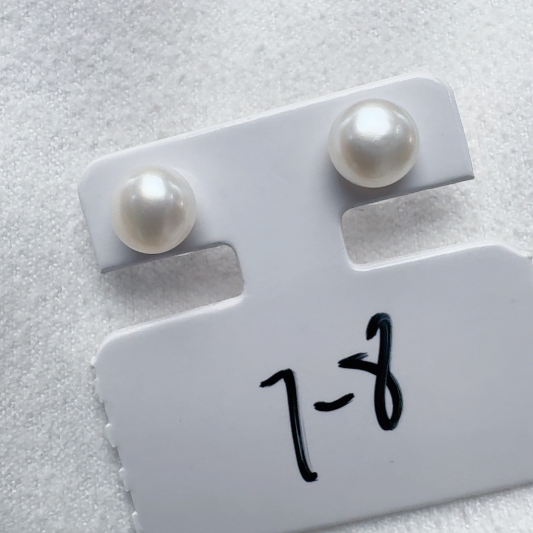 耳饰银S925镶嵌淡水珍珠@@wx002
