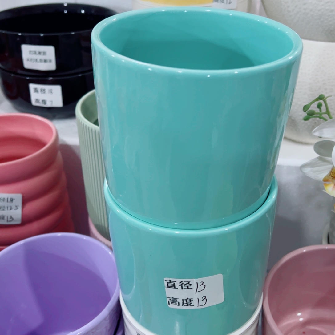 有孔，陶瓷花盆满10米包邮发货