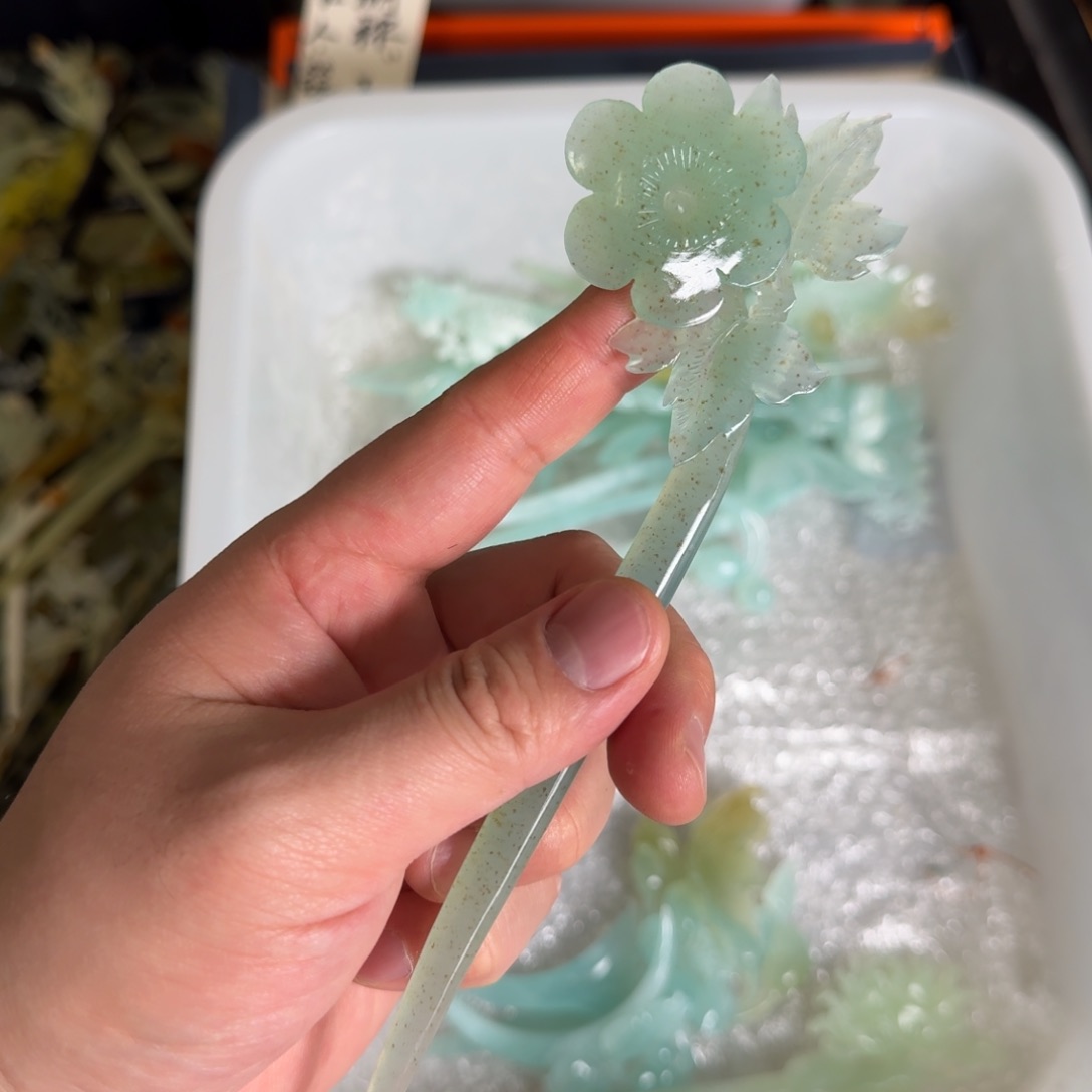 岫玉发饰未镶嵌明君玉簪贼拉好看