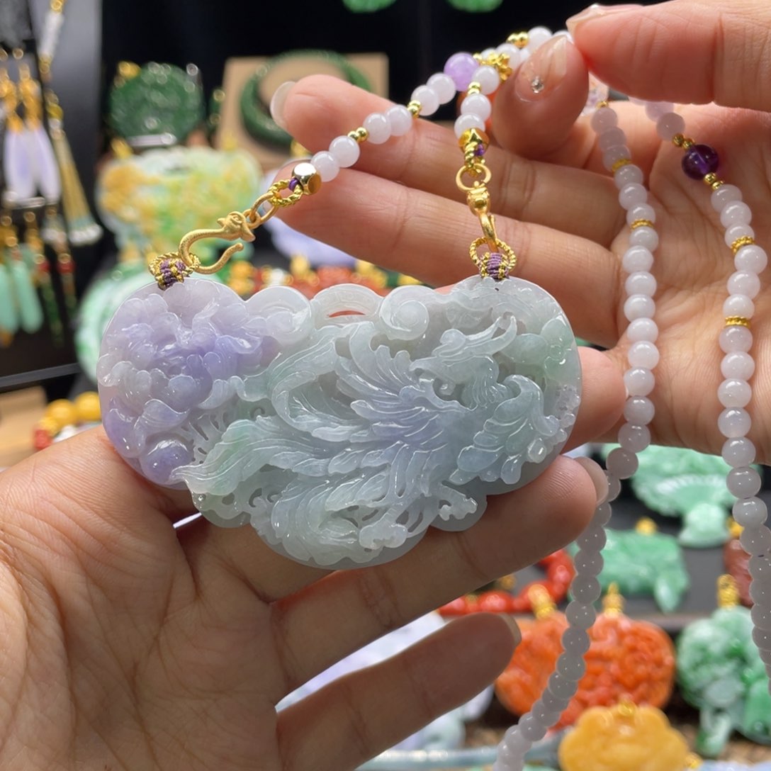 翡翠颈饰未镶嵌代编织