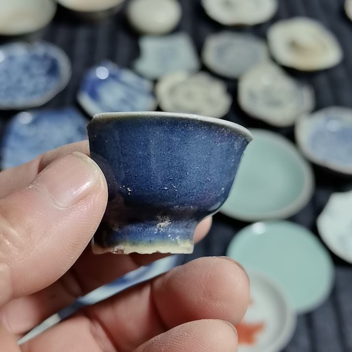 瓷片青花影青杯垫标夲