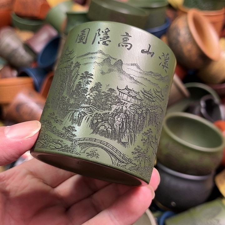 紫砂茶杯全手工紫砂主人杯