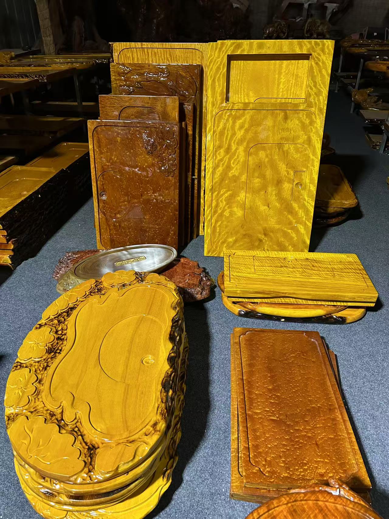 金丝楠木茶盘高端纯实木根雕实木茶盘家用木头一物一拍实木