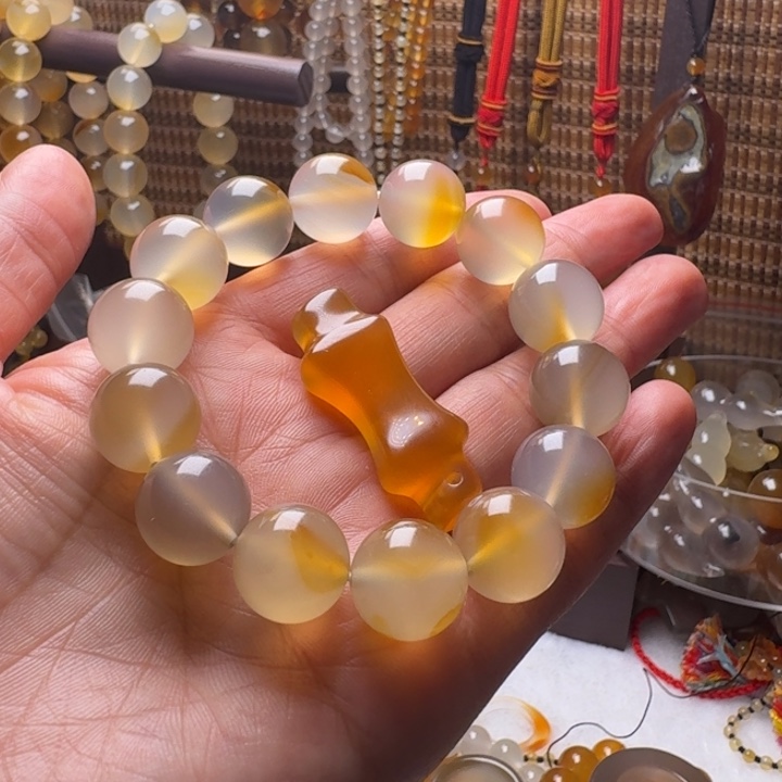 语***儿玛瑙/玉髓合金颈饰008