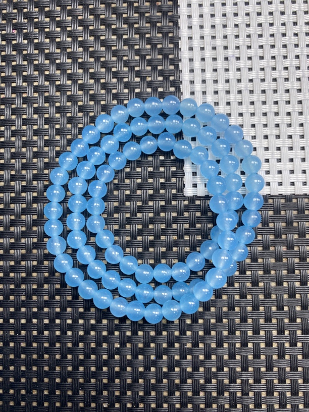 冰蓝色 6mm三圈手串 502