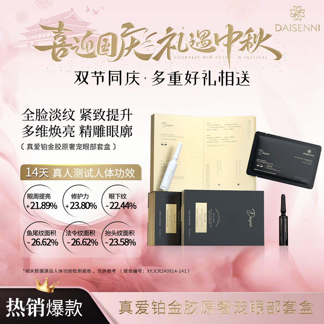 【高端系列】黛森妮三型＋十七型人源化胶原+4重A醇眼霜改善眼部纹路