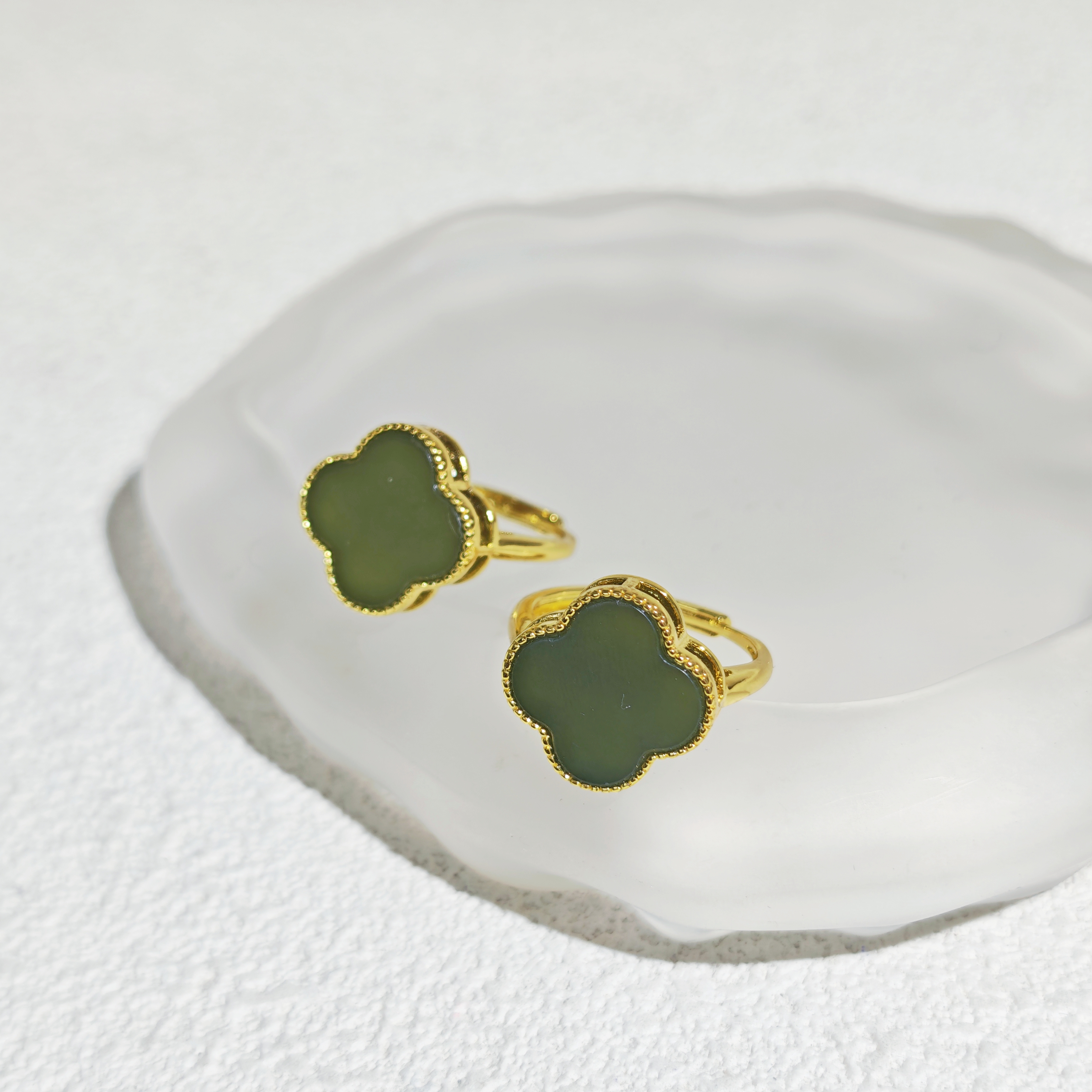 和田玉MAX四叶草戒指 多样性发货 拍一发一 H722