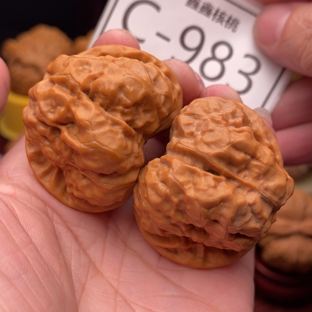 文玩核桃把件开背蛙40