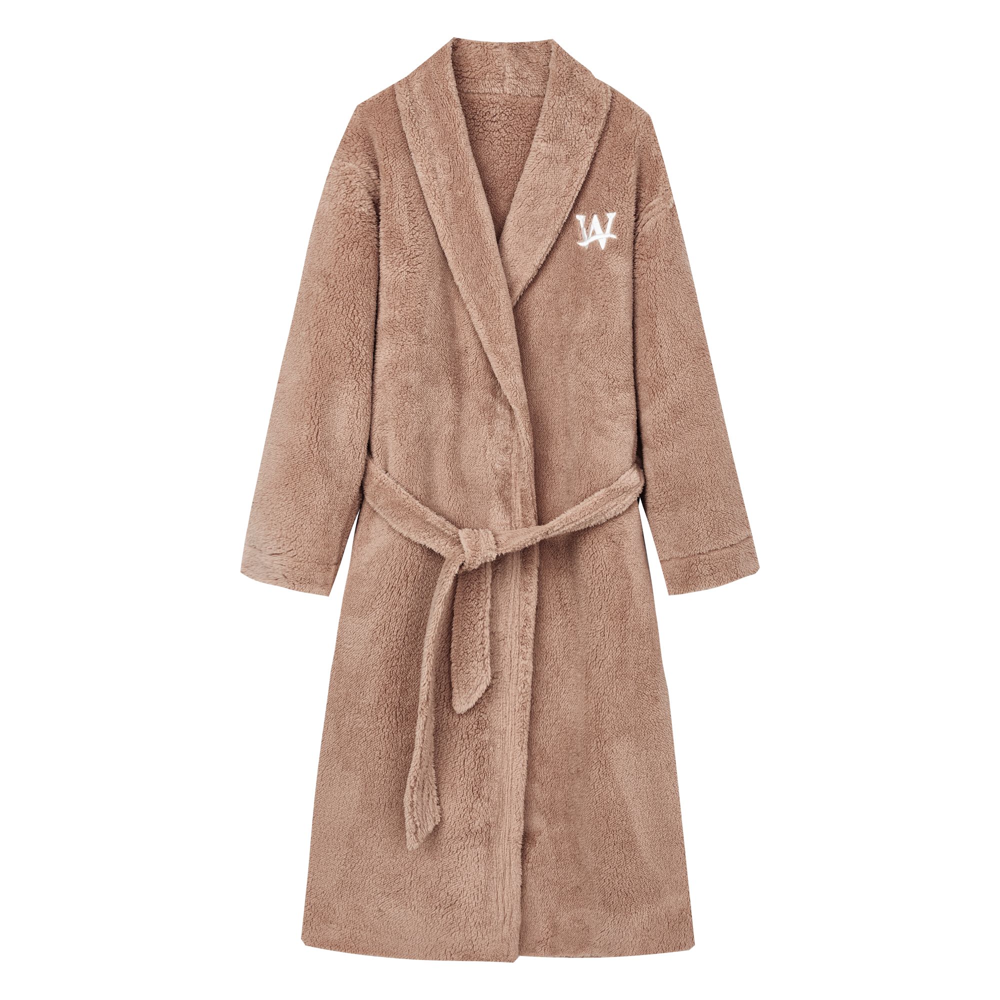 Waitlead简约纯色系带浴袍吸水速干居家睡袍4色可选