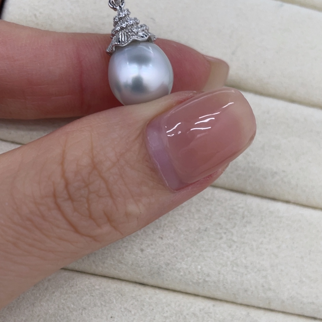 银S925镶嵌颈饰海水珍珠