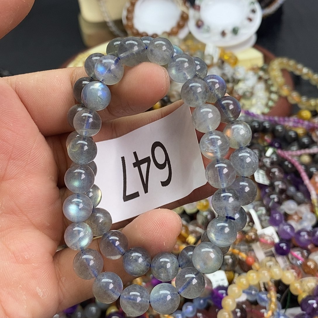 拉长石手链未镶嵌手链